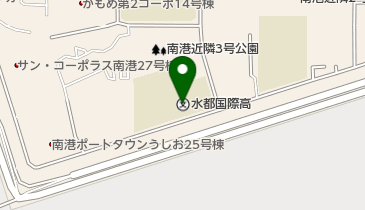 大阪府立水都国際中学校の地図画像