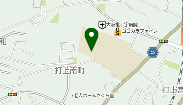 寝屋川市立望が丘中学校の地図画像