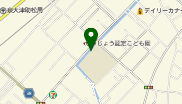 泉大津市立上條小学校の地図画像