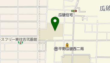 大阪市立瓜破西小学校の地図画像