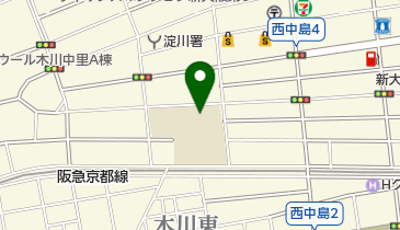 大阪市立木川小学校の地図画像