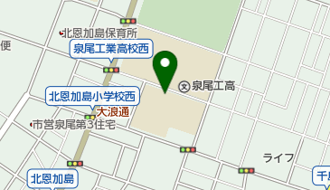 大阪市立北恩加島小学校の地図画像
