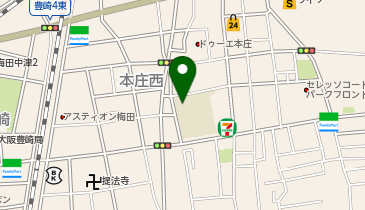 大阪市立豊崎本庄小学校の地図画像