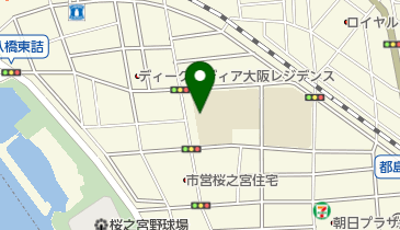 大阪市立中野小学校の地図画像