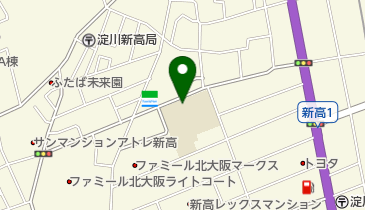 大阪市立新高小学校の地図画像
