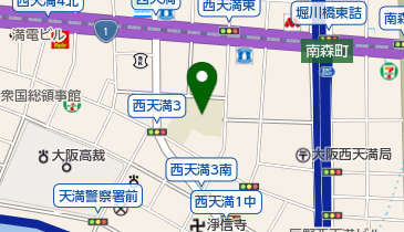 大阪市立西天満小学校の地図画像