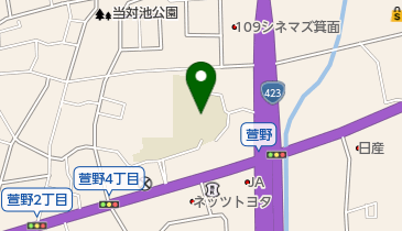 箕面市立萱野小学校の地図画像