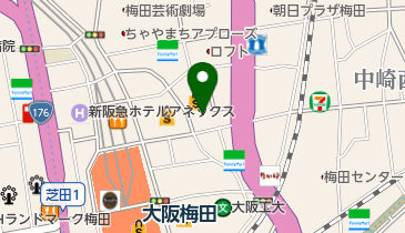 大阪ベルェベルビューティ&ブライダル専門学校の地図画像
