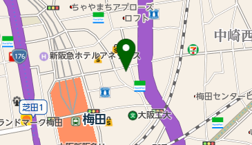 プロフェッショナルアカデミー大阪校の地図画像