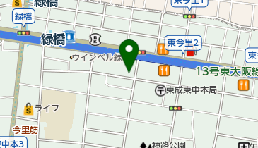 大阪市立東中本保育所の地図画像