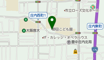 豊中市立野田こども園の地図画像