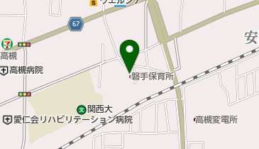 高槻市立磐手保育所の地図画像