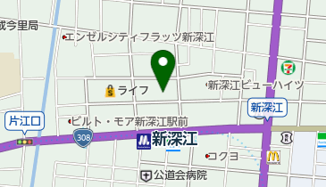 AIAI NURSERY新深江の地図画像
