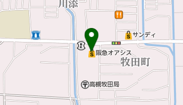 阪急オアシス富田店の地図画像