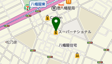 スーパーナショナル八幡屋店の地図画像