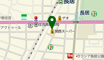 関西スーパー長居店の地図画像