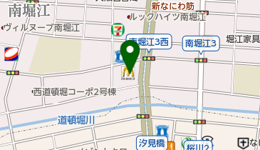 関西スーパー南堀江店の地図画像