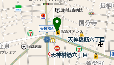 阪急オアシス天六店の地図画像