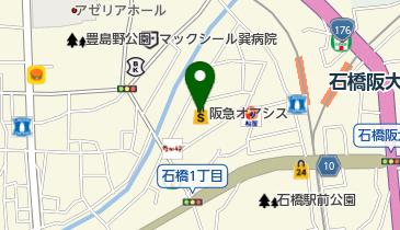 阪急オアシス石橋店の地図画像