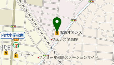 阪急オアシス高殿店の地図画像