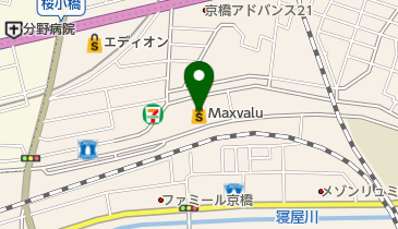 Maxvalu京橋店の地図画像