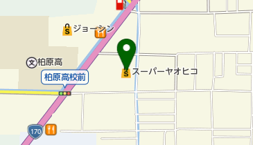 スーパーヤオヒコ柏原本郷店の地図画像