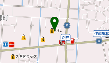 万代大東赤井店の地図画像