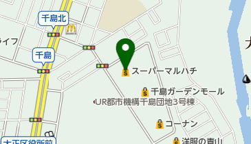 スーパーマルハチ大正店の地図画像