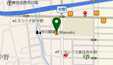 Maxvalu駒川中野店の地図画像