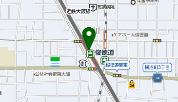 スーパーマーケットKINSHO Pochette俊徳道店の地図画像