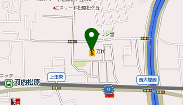 万代松原上田店の地図画像