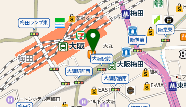 ジャム&ナチュラルフードメルカートピッコロ大丸梅田店の地図画像