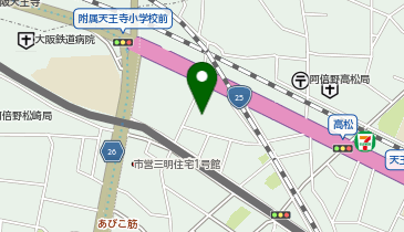 万代天王寺店の地図画像