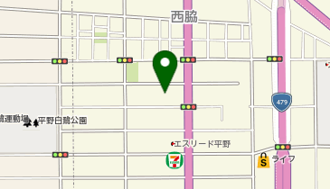 万代平野西脇店の地図画像