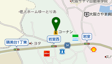 ホームセンターコーナン泉北店の地図画像