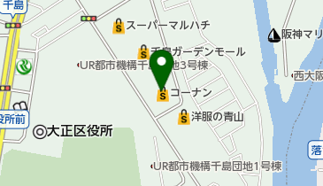ホームセンターコーナン大正千島店の地図画像