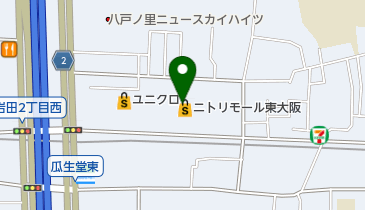スーパービバホーム東大阪店の地図画像