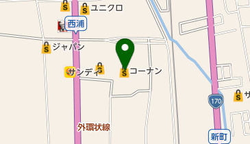 ホームセンターコーナン羽曳野西浦店の地図画像