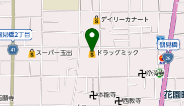 ドラッグミック鶴見橋店の地図画像