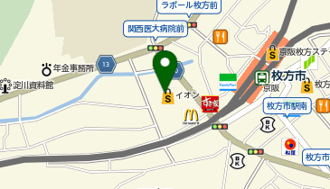 マツモトキヨシビオルネ枚方店の地図画像