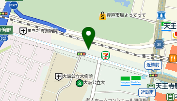 ツルハドラッグ大阪公立大学病院前店の地図画像