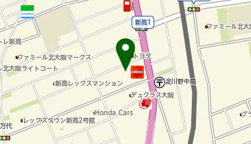 ドラッグアカカベ新高店の地図画像