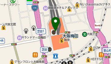 キデイランド大阪梅田店の地図画像