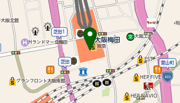 エフワンWhityうめだ店の地図画像