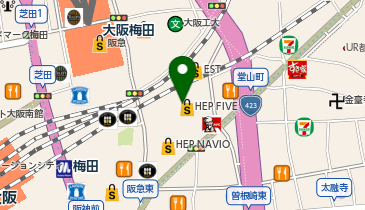 BEAMS STREET梅田の地図画像