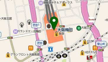 Tabio MEN阪急三番街店の地図画像