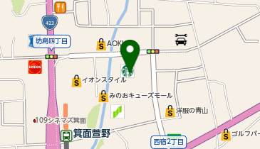 ジーユーみのおキューズモール店の地図画像