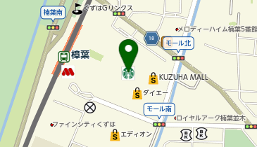 ジーユー京阪百貨店くずはモール店の地図画像