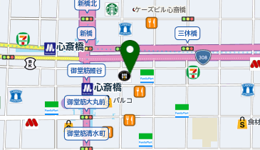 ユニクロSHINSAIBASHI店の地図画像