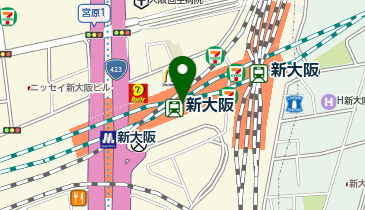 P.S.FAアルデ新大阪店の地図画像